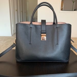 H&M Black Tote with Cross body strap